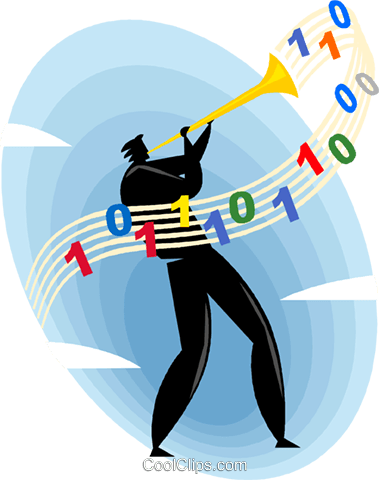 Man Playing Programming Music Royalty Free Vector Clip - Graphic Design (379x480)
