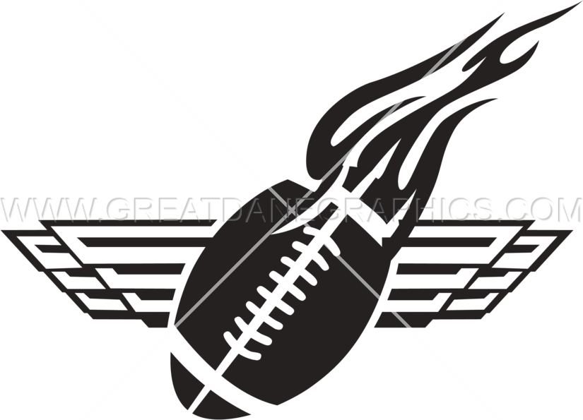 Picture Freeuse Download Flaming Football Clipart - Football (825x595)