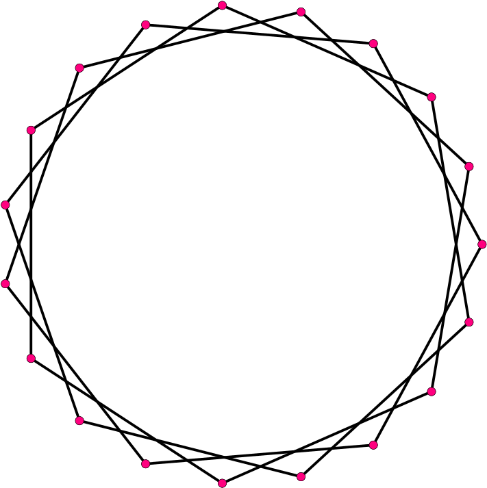 Regular Star Polygon 19-3 - Star Polygon 16 3 (766x768)