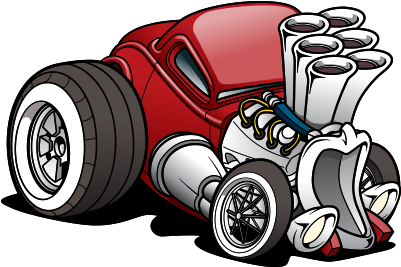 Cartoon Hot Rod - Hot Rod Cartoon (400x400)
