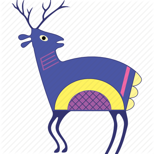 Animal Antelope Art Deer Mammals - Clip Art (512x512)