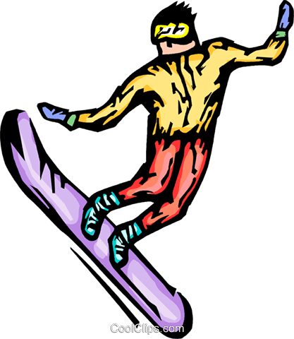 Snowboarder Royalty Free Vector Clip Art Illustration - Snowboarder Royalty Free Vector Clip Art Illustration (417x480)
