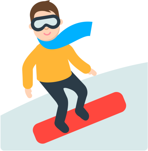 Free Download Clip Art Clipart Emoji Snowboarding Clip - Snowboarding (512x512)