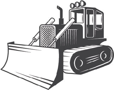 19 Bulldozer Clipart Library Download Free Huge Freebie - Black And White Bulldozer Clipart (396x399)