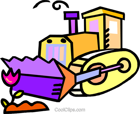 Bulldozer Royalty Free Vector Clip Art Illustration - Word (480x391)