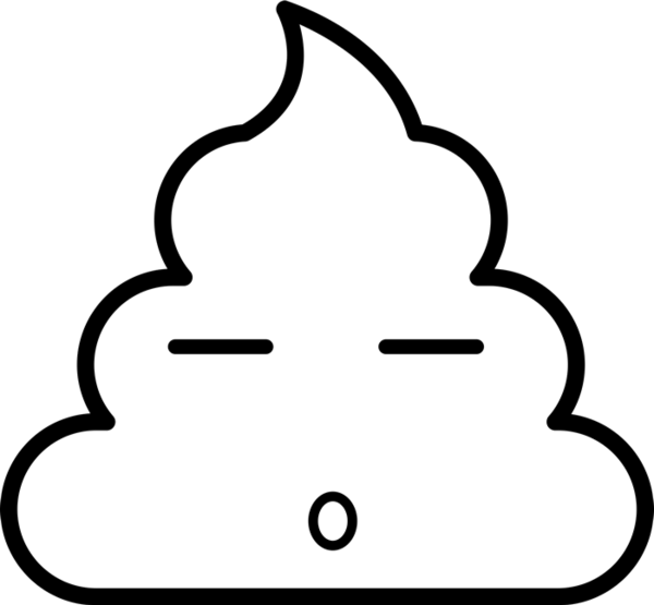 Vector Collection Of Free Hushed Clipart - Unicorn Poop Emoji Coloring Pages (600x555)