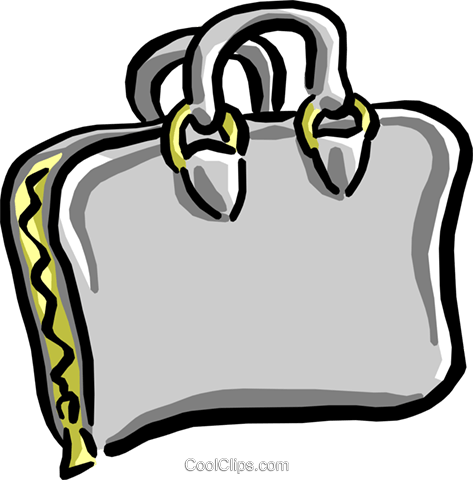 Briefcase/portfolio Royalty Free Vector Clip Art Illustration - School Portfolio (473x480)