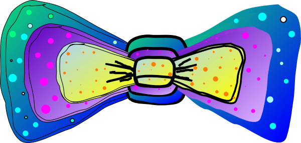 Rainbow Clipart Bow - Rainbow Bow Tie Clip Art (600x286)