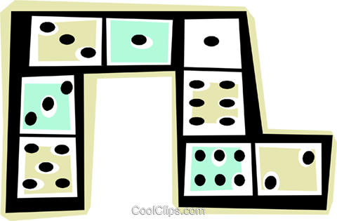Dominos Royalty Free Vector Clip Art Illustration - Clip Art (480x315)