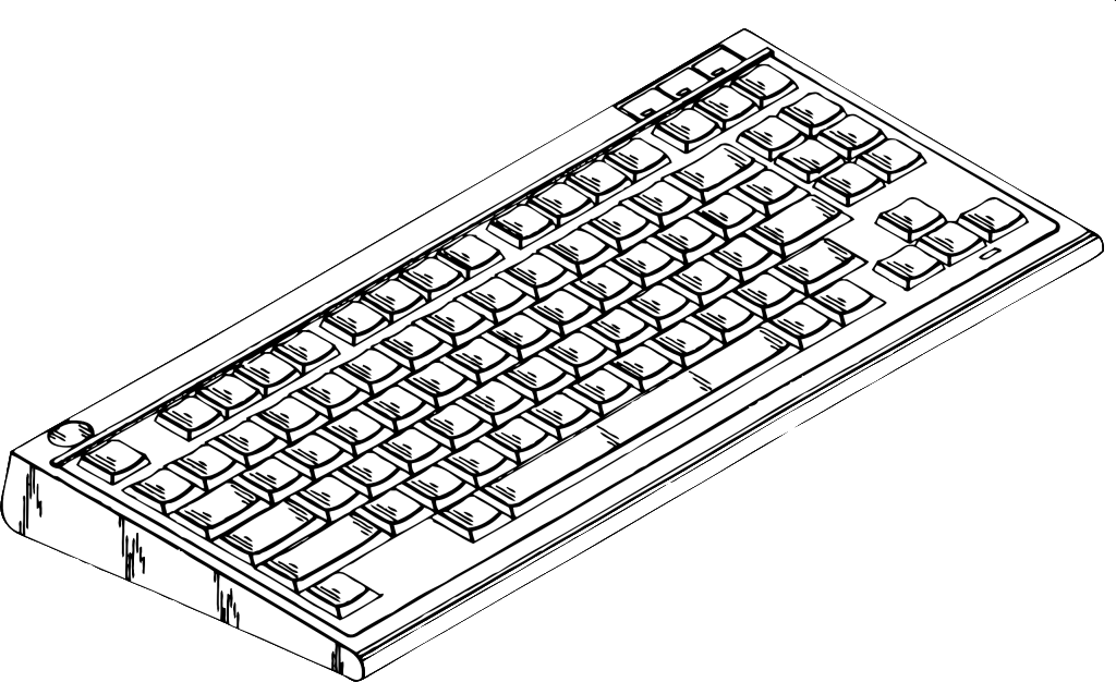 Computer- - Computer Keyboard Clipart (1024x626)