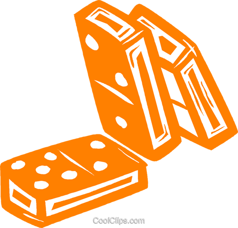 Dominos Royalty Free Vector Clip Art Illustration - Dominos Clip Art (480x460)