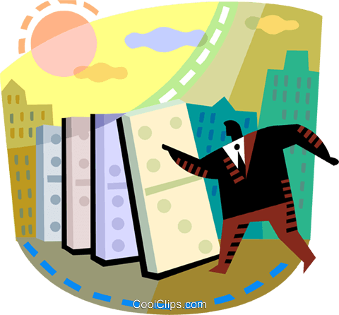Dominos Royalty Free Vector Clip Art Illustration - Illustration (480x446)