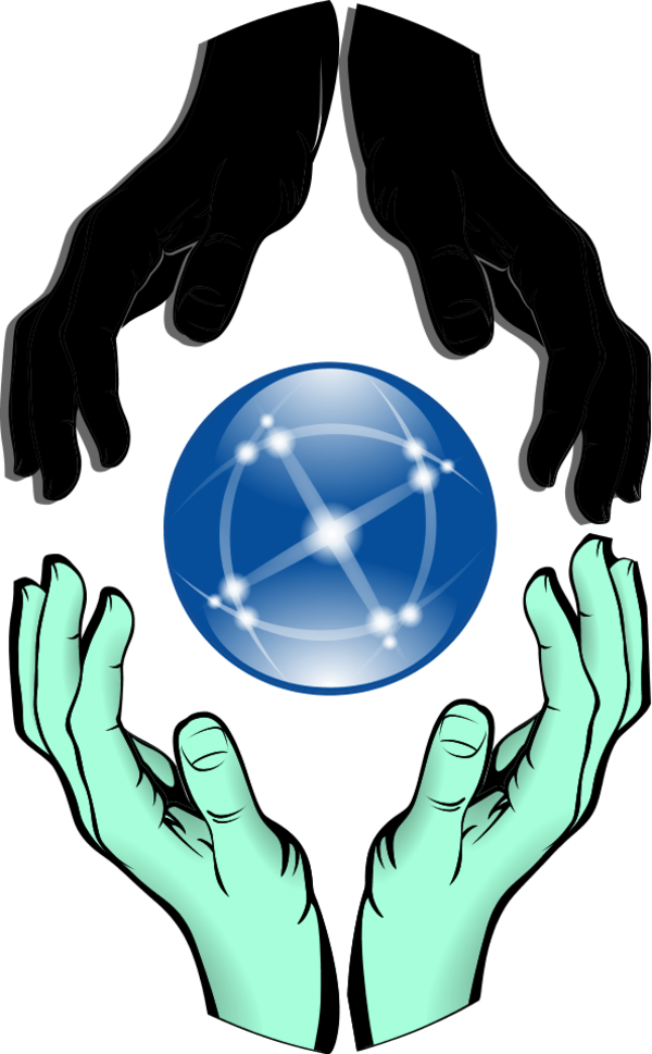 Unity Hand Colouring Pages - Open Praying Hand Clipart (600x969)