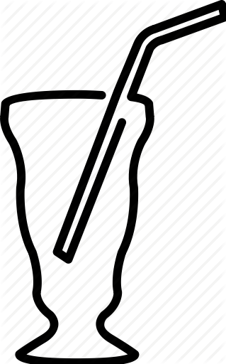 Chocolate Milkshake Line Drawing Clipart Milkshake - Milkshake Outline Png (319x512)