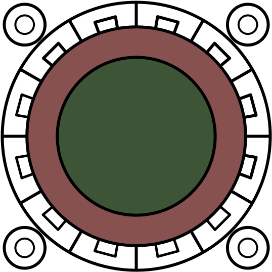 The City Glyph For The City Of - Pie With 12 Slices (600x600)