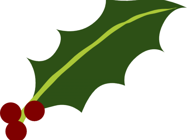 Berries Clipart Holly Leaf - Holly Leaf (640x480)