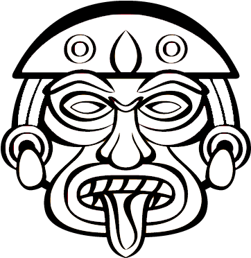 Svg Black And White Aztecs At Getdrawings Com - Escultura Azteca Para Dibujar (600x470)
