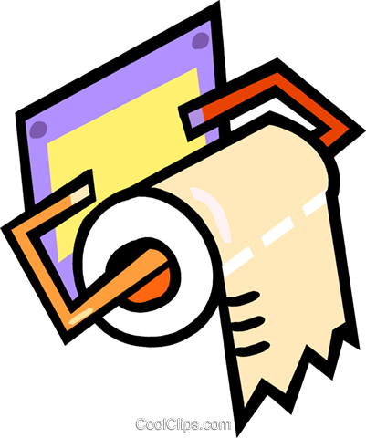 Rolls Of Toilet Paper Royalty Free Vector Clip Art - Papel Sanitario (401x480)