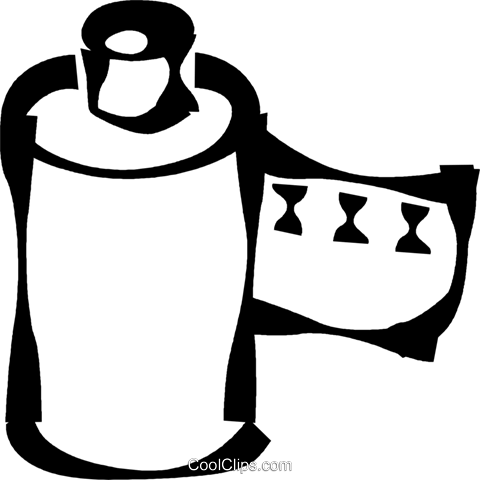 Film Roll Royalty Free Vector Clip Art Illustration - Photographic Film (480x480)