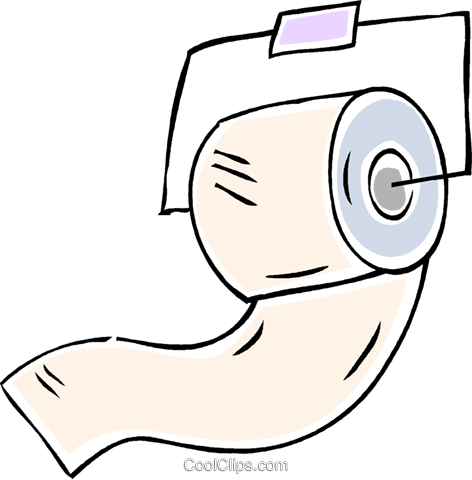 Toilet Paper Royalty Free Vector Clip Art Illustration - Clipart Carta Igienica (472x480)