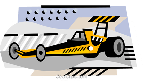 Drag Racing Royalty Free Vector Clip Art Illustration - Car (480x275)