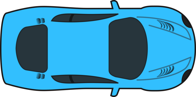 Sports Car Peugeot 206 Auto Racing - Car Transparent Background Top View (686x340)