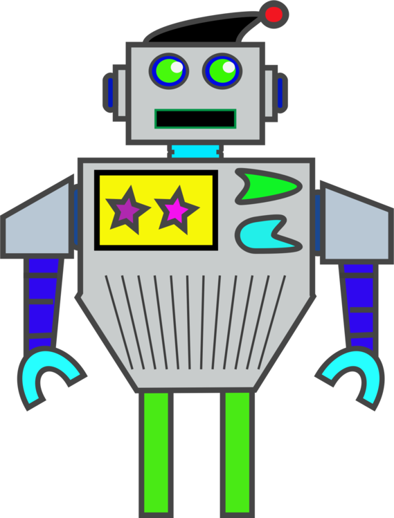 Industrial Robot Drawing Cartoon Computer Icons - Robot (569x749)