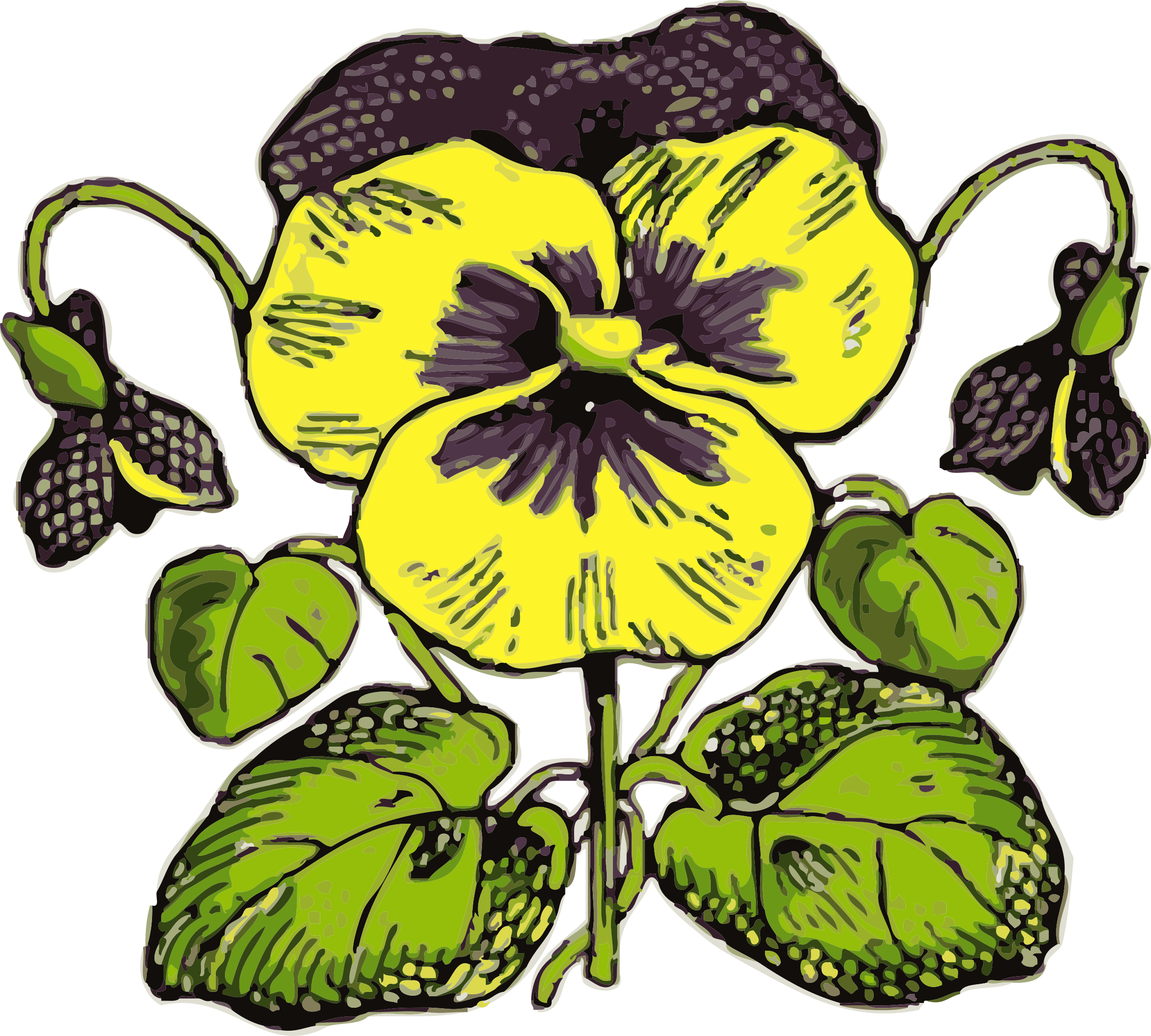 Big Image - Flowers Clip Art (2400x2162)