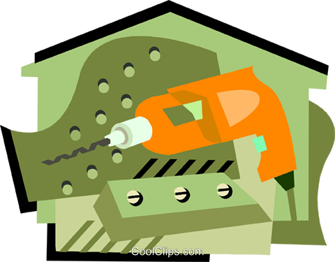 Industrial Tools Royalty Free Vector Clip Art Illustration - Industrial Tools Royalty Free Vector Clip Art Illustration (480x375)