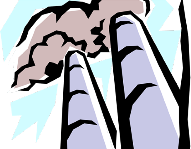 Industrial Clipart Smoke Stacks - Pollution Clipart (640x480)
