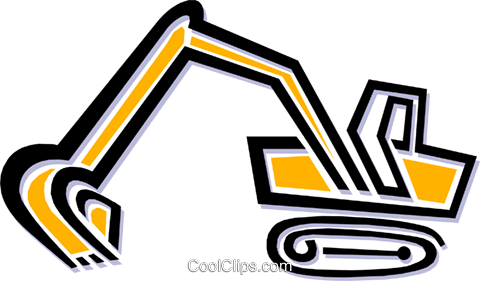 Industrial Equipment Royalty Free Vector Clip Art Illustration - Silueta Maquinaria Pesada (480x281)
