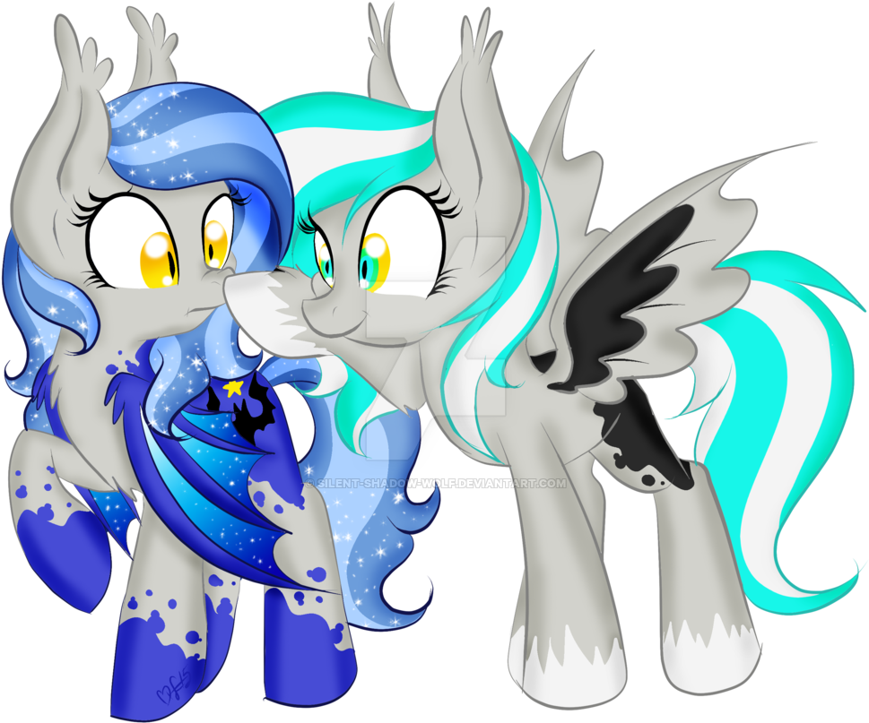 Silent Shadow Wolf, Bat Pony, Boop, Oc, Oc - Cartoon (1024x919)