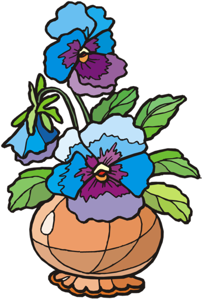 Pansies In Pots - Pansies In Pots (422x650)