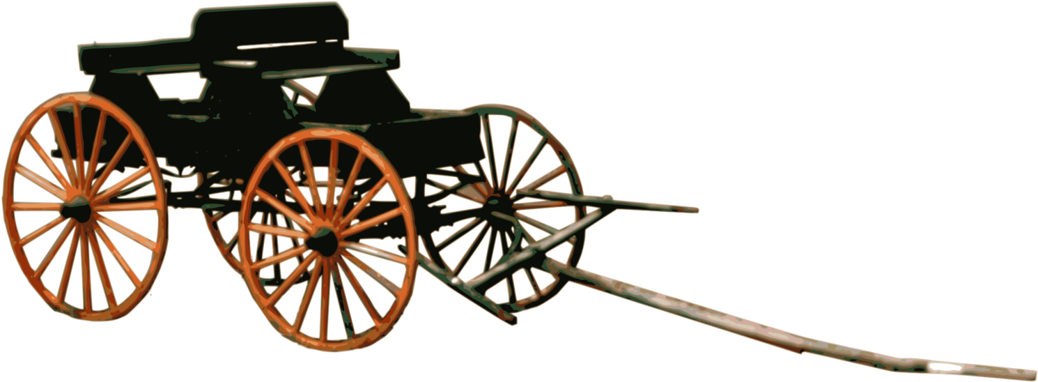 Cart Wagon Wheel Horse And Buggy Chariot - Farm Wagon Png (1674x750)