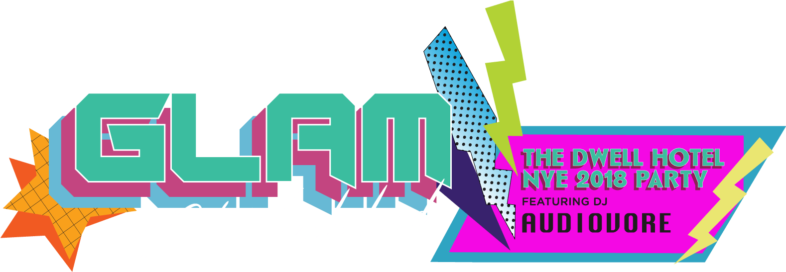 Announcing The Glam 80s Wonderland New Years Eve Party - Party (1600x551)