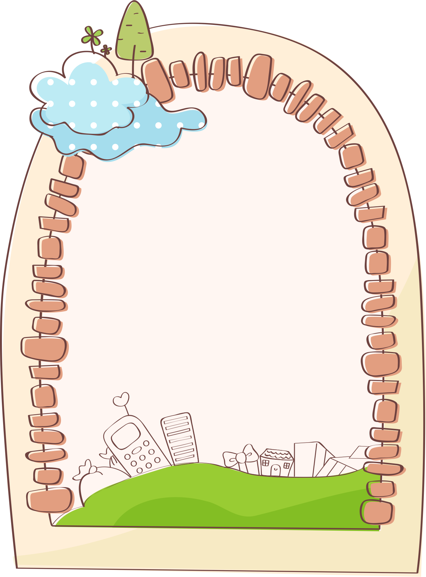 Svg Royalty Free Library Cartoon Clip Art Oval - Cartoon (1370x1854)