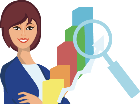 Clip Black And White Accountant Clipart Female - Accounting (491x363)