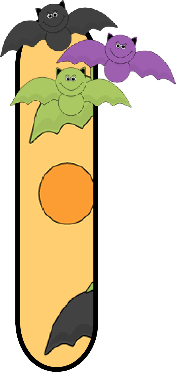 Ch B *✿* Alfabeto Murcielago De Kid Sparkz - Halloween Bats Clip Art (705x1368)