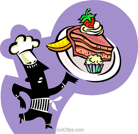 Chef Carrying Dessert Royalty Free Vector Clip Art - Enjoy Your Meal Gifs (480x466)