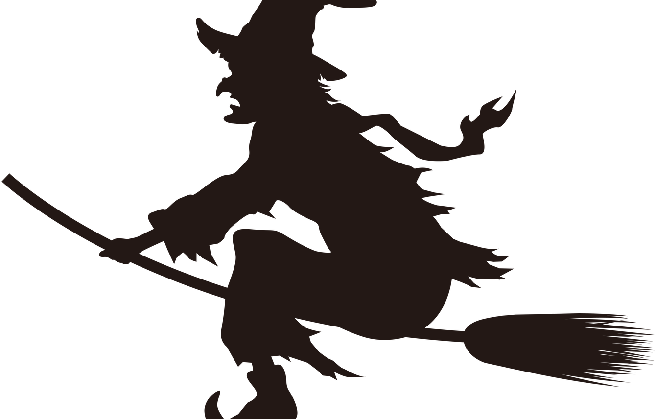 19 Halloween Witches Clip Art Freeuse Huge Freebie - Witch On A Broom Clip Art (1368x855)