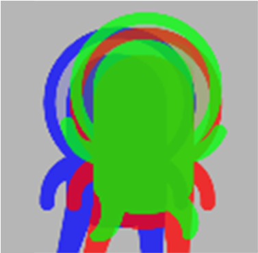 The First Frame From Three Of The Animations Overlaid - Animation (850x368)