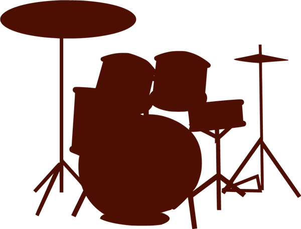 Band Concert - Blue Drum Set Throw Blanket (600x457)