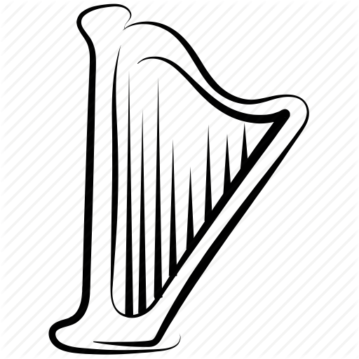 Concert Clipart String Orchestra - Harp (512x512)