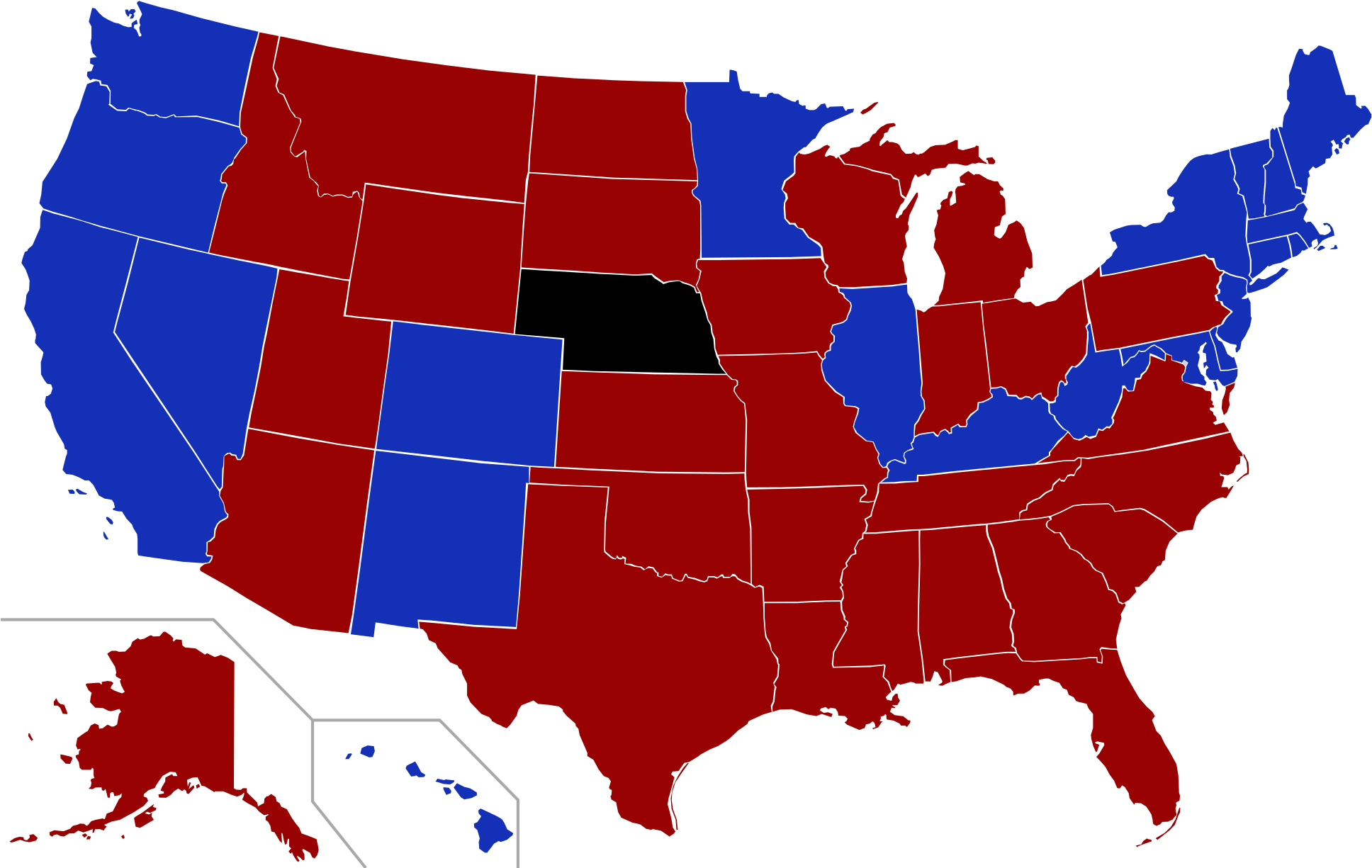 Political Party Strength In U - Senators By State (2000x1237)
