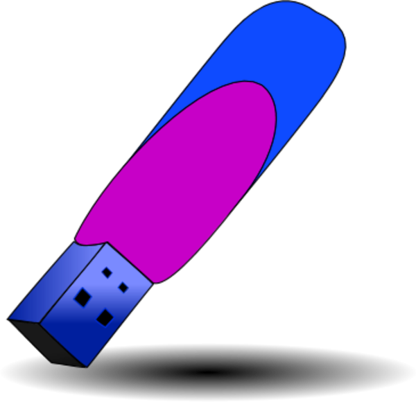Usb Flash Drive Memory Stick Vector Clip Art - Usb Flash Drive (600x580)