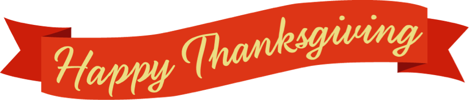 Happy Thanksgiving Banner Png - Happy Thanksgiving Banner Transparent Background (919x197)