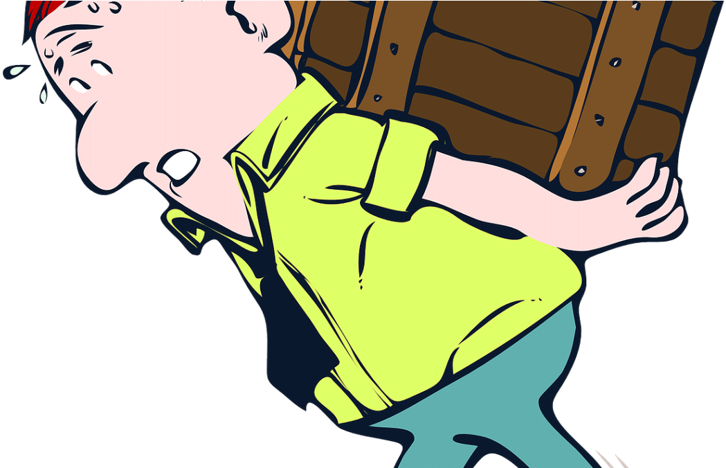Moving Day Can Be A Day Of Kindness To You And The - Man Carrying Heavy Load Clipart (1080x675)