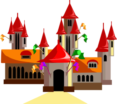 Castle Drawing Cartoon Fairy Tale - Fairytale Castles Clipart (385x340)