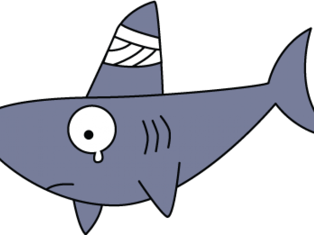 Sad Clipart Shark - Clip Art (640x480)
