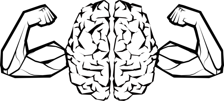 Mammal Biceps Brain Visual Arts Muscle - Brain With Biceps (753x340)